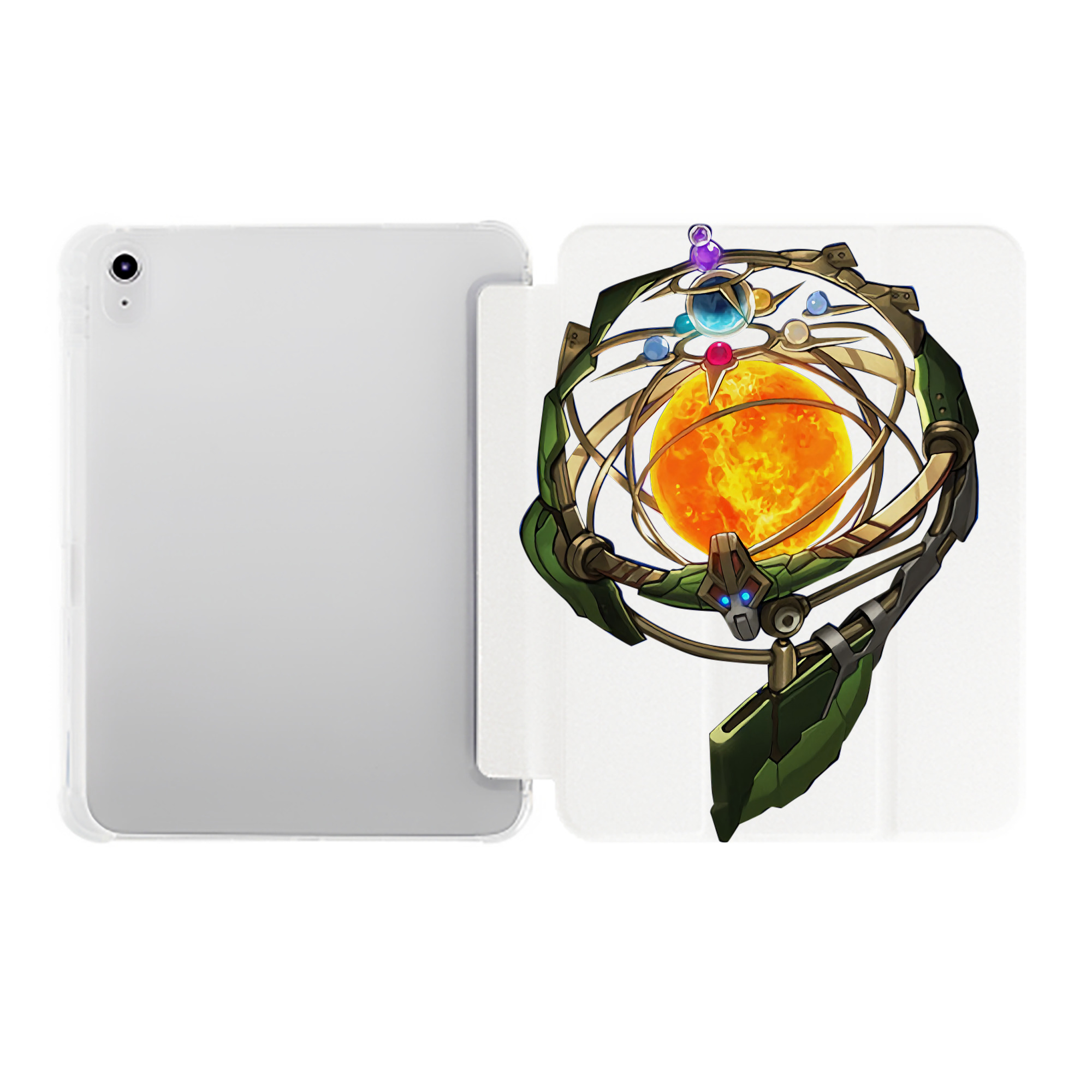 （画像用） 遊☆戯☆王 Yu-Gi-Oh! IPad ケース ペン収納付き 三つ折りスタンド PUレザー×シリコン 対応機種9.5/10.5/10.9インチ